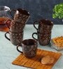 Brown 200 ml Ceramic 6 Pcs Tea Cup