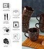 Brown 200 ml Ceramic 6 Pcs Tea Cup