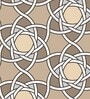 Brown 200 TC Abstract Cotton Queen Double Bedsheet 2 Pillow covers