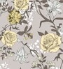 Brown 200 TC Floral Cotton Queen Double Bedsheet 2 Pillow covers