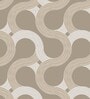 Brown 200 TC Abstract Cotton Queen Double Bedsheet 2 Pillow covers