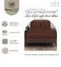 Brown 280 TC Glace Cotton Fitted Bedsheet With Embossed Leaf Pattern
