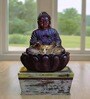 Brown 2ft Lotus Buddha Water Fountain