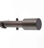 Brown 36 Inch expandable to 66 Inch Iron Curtain Rod with Bracket
