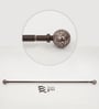Brown Iron Curtain Rod (36 -66 Inches) With Bracket