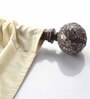 Brown Iron Curtain Rod (36 -66 Inches) With Bracket