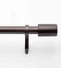 Brown 36 Inch expandable to 66 Inch Iron Curtain Rod with Bracket