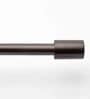 Brown 36 Inch expandable to 66 Inch Iron Curtain Rod with Bracket