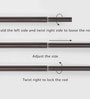 Brown Iron Set Of 2 Curtain Rods (36-66 Inches) With Bracket