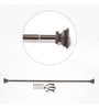 Brown Iron Set Of 2 Curtain Rods (36-66 Inches) With Bracket