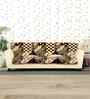 Brown 5 Seater Checkered 10Pcs Sofa Covers