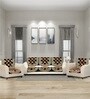 Brown 5 Seater Checkered 10Pcs Sofa Covers