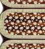 Brown 5 Seater Polka Dot 10Pcs Sofa Covers
