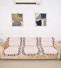 Brown 5 Seater Floral 10Pcs Sofa Covers