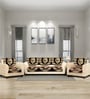 Brown 5 Seater Floral 10Pcs Sofa Covers