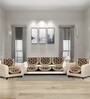 Brown 5 Seater Polka Dot 10Pcs Sofa Covers