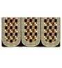 Brown 5 Seater Checkered 10Pcs Sofa Covers
