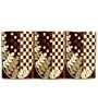 Brown 5 Seater Checkered 10Pcs Sofa Covers