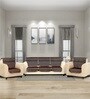 Brown 5 Seater Abstract 10Pcs Sofa Covers
