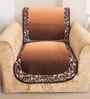 Brown 5 Seater Floral 10Pcs Sofa Covers