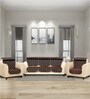 Brown 5 Seater Geometric 10Pcs Sofa Covers
