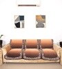 Brown 5 Seater Floral 10Pcs Sofa Covers