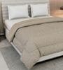 Brown 50% COTTON, 50% POLYESTER Solid 90 GSM King Bed Comforter