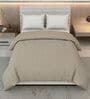 Brown 50% COTTON, 50% POLYESTER Solid 90 GSM King Bed Comforter