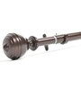 Brown Iron Curtain Rod (52-144 Inches) With Bracket