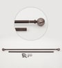 Brown Iron Curtain Rod (52-144 Inch) With Bracket
