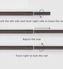 Brown Iron Curtain Rod (52-144 In) with Brackets