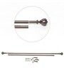 Brown Iron Curtain Rod (52-144 Inches) With Bracket