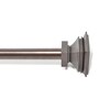 Brown Iron Curtain Rod (52-144 In) with Brackets