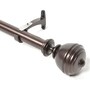 Brown Iron Curtain Rod (52-144 Inches) With Bracket