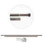 Brown Iron Curtain Rod (52-144 Inches) With Brackets