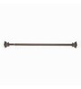Brown Iron Curtain Rod (52-144 In) with Brackets