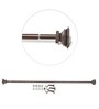 Brown Iron Curtain Rod (52-144 In) with Brackets