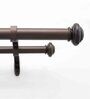 Brown 52 Inch expandable to 144 Inch Iron Curtain Rod with Bracket