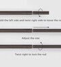 Brown Iron Curtain Rod (52-144 Inches) With Bracket