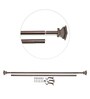 Brown Iron Curtain Rod (52-144 In) with Brackets