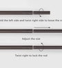 Brown Iron Curtain Rod (52-144 Inches) With Brackets