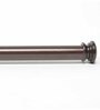 Brown Iron Curtain Rod (52-144 Inches) With Brackets