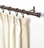 Brown Iron Curtain Rod (52-144 Inches) With Brackets