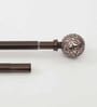 Brown Iron Curtain Rod (52-144 Inch) With Bracket