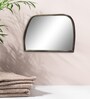 Brown Abstract Metal Wall Hanging Mirror