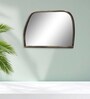 Brown Abstract Metal Wall Hanging Mirror