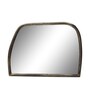 Brown Abstract Metal Wall Hanging Mirror