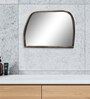 Brown Abstract Metal Wall Hanging Mirror