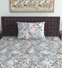Brown Floral 144 TC Cotton Single Bedsheet with Pillow Cover Brown Floral 144 TC Cotton Single Bedsheet with Pillow Cover