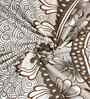 Brown Abstract 180 TC Cotton  King Sized Bedsheet with 2 Pillow Covers